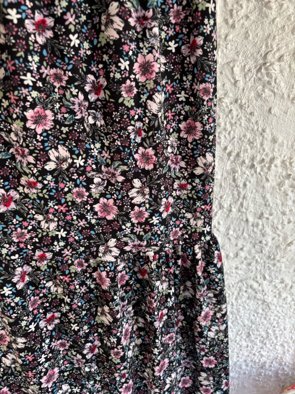 SO Black Floral Spaghetti-Strap Maxi Dress with Pink Accents - Picture 4 of 12